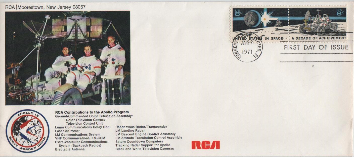 RIGO - 02.08.71 KSC - FDC - RCA cover