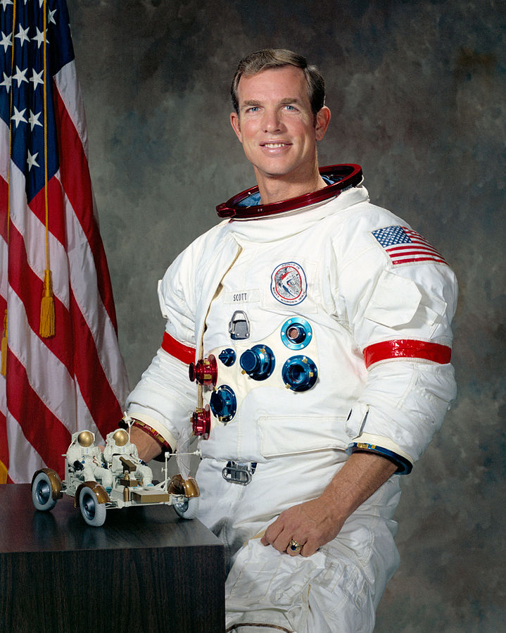 David Scott, comandante del Apolo 15. Séptimo hombre en pisar la Luna.