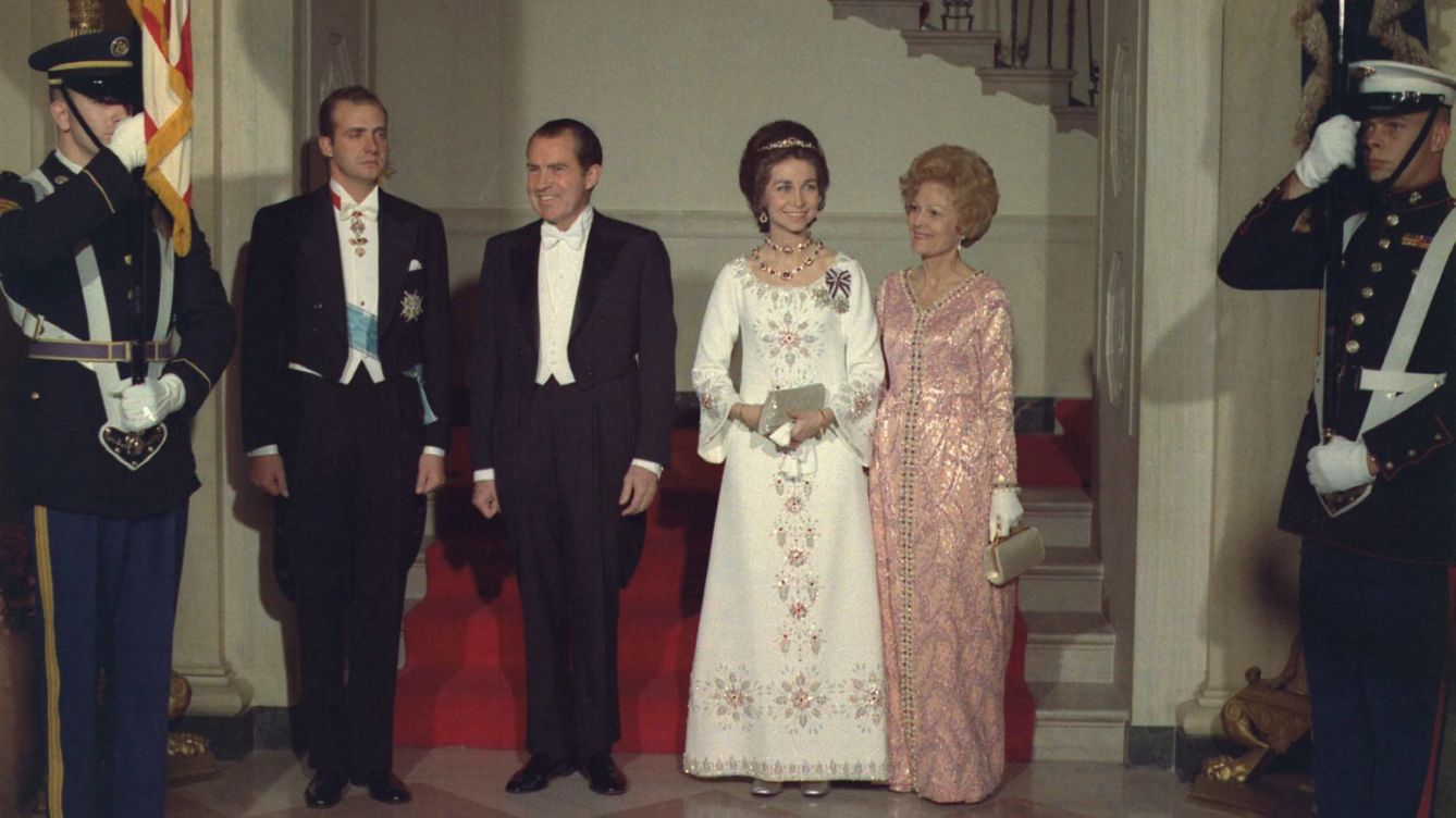 Los príncipes de España durante su visita al matrimonio Nixon en Estados Unidos (Cordon Press)